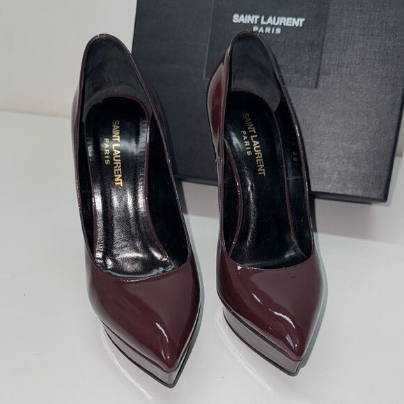š„Saint LaurentāParis Blown Heels Elegant Design Sz 8 USA 38eu New in box - Picture 2 of 10